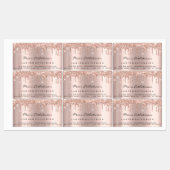 まつげ拡張メイクアップアーティストドリップコスメティックバラ ラベル (シート)
