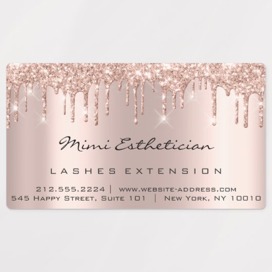 まつげ拡張メイクアップアーティストドリップコスメティックバラ ラベル (デザイン2)