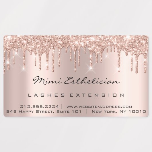 まつげ拡張メイクアップアーティストドリップコスメティックバラ ラベル (デザイン1)