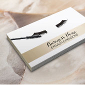 まつげ拡張モダン金ゴールドストライプの 名刺