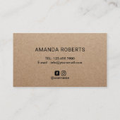 まつげ拡張ラッシュサロン金ゴールドブラシストローク 名刺 (裏面)