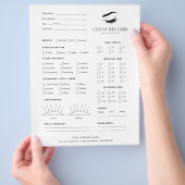 まつげ拡張機能の同意型枠//クライアントレコード チラシ (手)