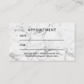 まつげ拡張機能メイクアップアーティストバラ金ゴールド大理石 予約カード (裏面)