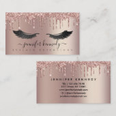 まつげ滴下グリッターバラ金ゴールド 名刺 (正面/裏面)