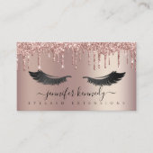 まつげ滴下グリッターバラ金ゴールド 名刺 (正面)