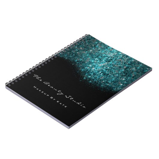 まつげ目メイクアップスパヘアアーティスト海ブルー ノートブック (左側)