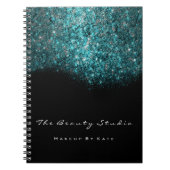 まつげ目メイクアップスパヘアアーティスト海ブルー ノートブック (正面)