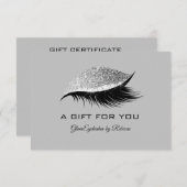 まつげ美しいグリッター化粧ギフト券 エンクロージャーカード (正面/裏面)