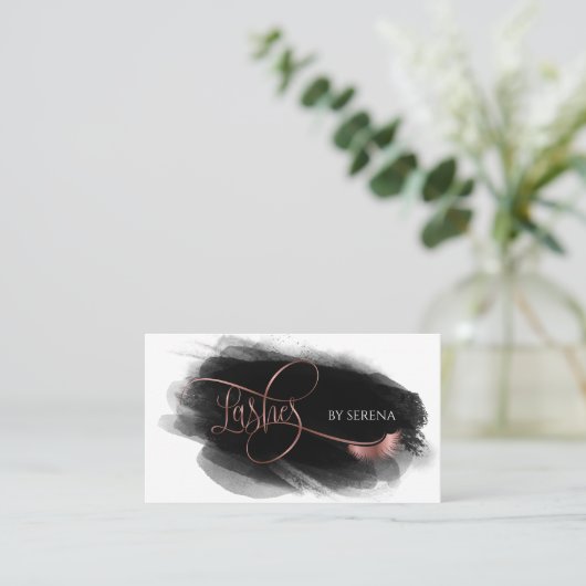 まつげ美しいメイクアップガールラッシュエクステンション大理石部 名刺 (スタンド正面)