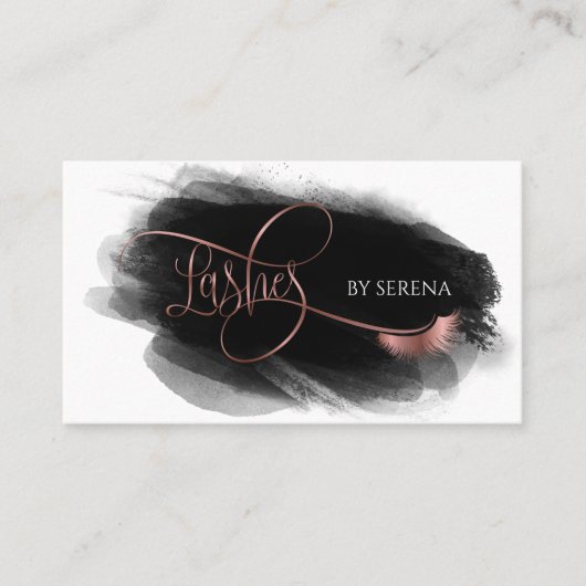 まつげ美しいメイクアップガールラッシュエクステンション大理石部 名刺 (正面)