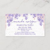 まつげ美容師メイクアップアーティストスモーキーブルー 名刺 (裏面)