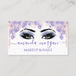 まつげ美容師メイクアップアーティストスモーキーブルー 名刺