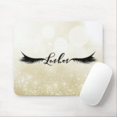 まつげ黒まつげエクステンション化粧美しい マウスパッド (マウス)