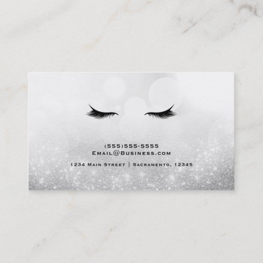 まつげ黒まつ毛のエクステンション輝き 名刺 (裏面)