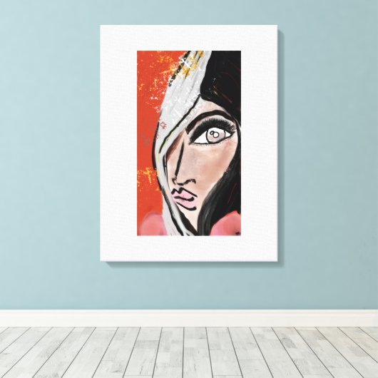 まつげ キャンバスプリント (インサイチュ (ウッドフロア))