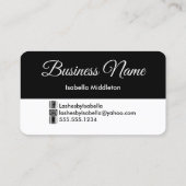 まつげ-ショッキングピンクのグリッター 名刺 (裏面)