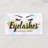 まつげ |ブラシ金ゴールド |モザイクジオメトリック 名刺 (正面)