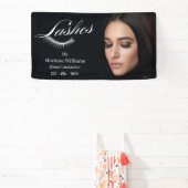 まつげ, ブラック モダン フォト ビューティー サロン 横断幕 (インサイチュ)