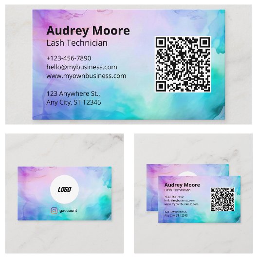 まつげ ブランディング アイデア ミニマル エレガント 名刺