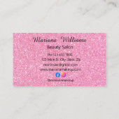 まつげ、メイクアップアーティストピスタイリッシュンクグリッターラグジュアリー 名刺 (裏面)