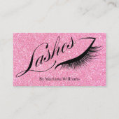 まつげ、メイクアップアーティストピスタイリッシュンクグリッターラグジュアリー 名刺 (正面)