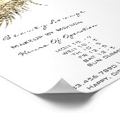 まつげ メイク オープニング アワーズ ゴールド サロン メタル ホワイト ポスター (角)