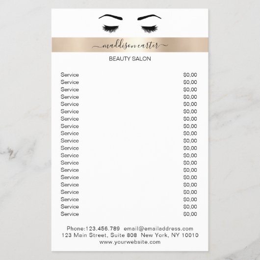 まつげ 眉毛 フライヤー (正面)