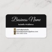 まつげ – 赤グリッター 名刺 (裏面)