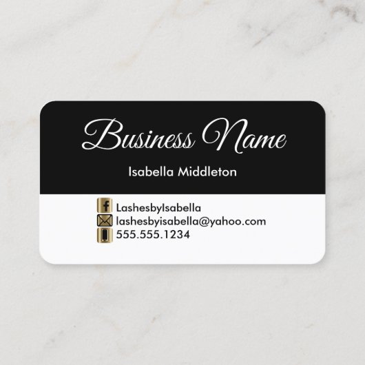 まつげ – 赤グリッター 名刺 (裏面)