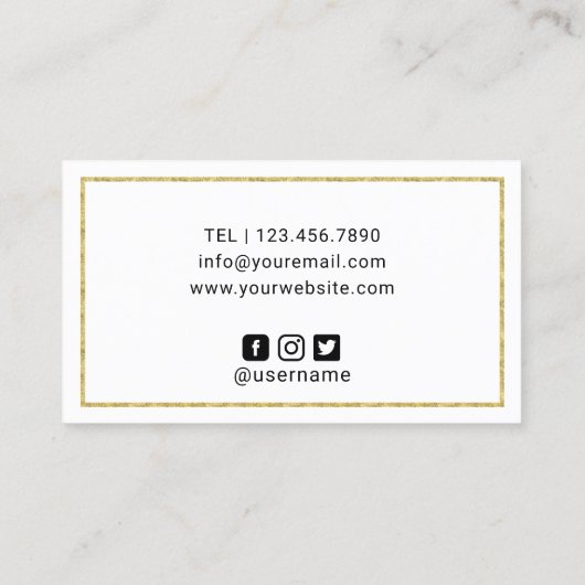 まつりと眉メイクアップアーティストモダンの葉 名刺 (裏面)