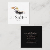 まつエレガントげメイクアップアーティストサロン スクエア名刺 (正面/裏面)