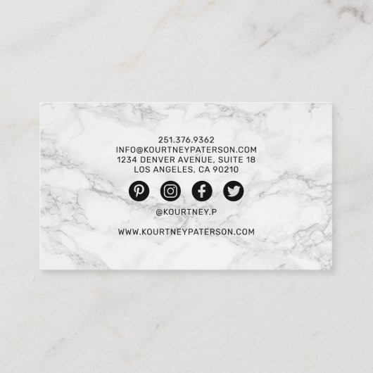 まつガーリーげメイクアップアーティストパープルフローラ 名刺 (裏面)