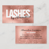 まつモダンげバラ金ゴールドグリッターまつ毛 名刺 (正面/裏面)