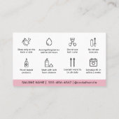 まつモダン毛エクステンションFlash Lift AfterCare 名刺 (裏面)