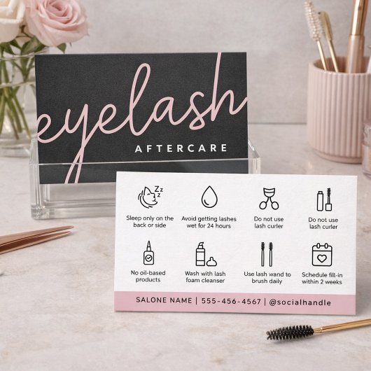まつモダン毛エクステンションFlash Lift AfterCare 名刺