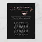 まつ毛と眉メイクアップアーティストアフターケア指導 チラシ (正面)