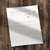 まつ毛と眉メイクアップアーティストアフターケア指導 チラシ