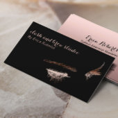 まつ毛と眉メイクアップアーティストバラゴールドフォイル 名刺