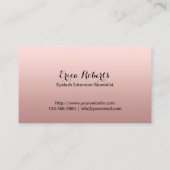 まつ毛と眉メイクアップアーティストバラゴールドフォイル 名刺 (裏面)