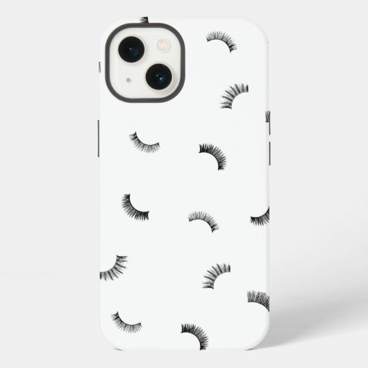 まつ毛のモリモリパターン iPhoneケース (裏面)