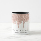 まつ毛の伸び美しいバラホワイトメイクアップアーティスト マグカップ (中央)