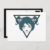 まつ毛の女性 ポストカード (正面/裏面)