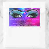 まつ毛の延長メイクアップアーティストピンクエネルギー 長方形シール (バッグ)