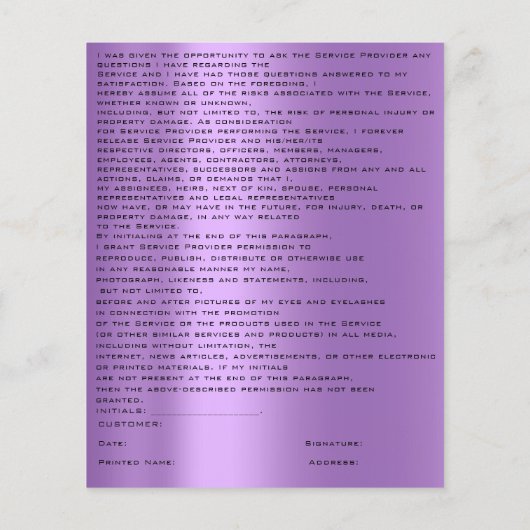 まつ毛の延長リリース免除グリーンアイズパープル チラシ (裏面)