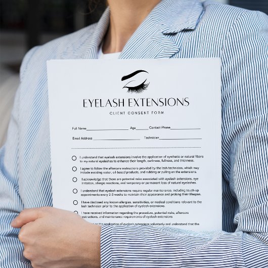 まつ毛の延長型枠ラッシュ同意型枠40ページ ノートパッド