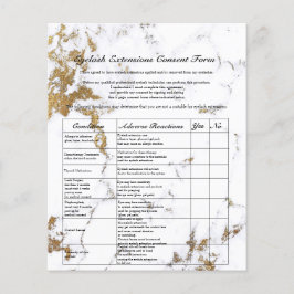 まつ毛の延長責任放棄ホワイトマーブル チラシ