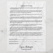 まつ毛の延長責任放棄モダン大理石 チラシ (裏面)