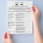 まつ毛の延長責任放棄モダン大理石 チラシ (手)