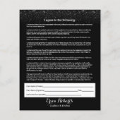 まつ毛の延長責任放棄モダン黒 チラシ (裏面)