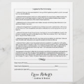 まつ毛の延長責任放棄リリース型枠2 チラシ (裏面)